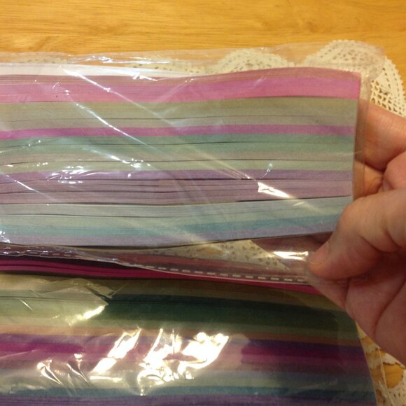 origami / quilling paper strips bundle, glitter colors - Picture 5 of 8